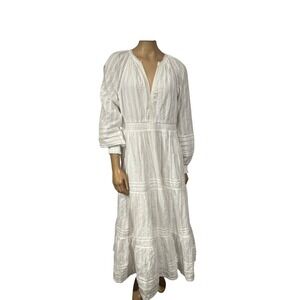 Boden | Dresses | Boden Una Linen Embroidered Maxi Dress Floral Garland  Ivory 6p | Poshmark